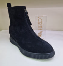 Load image into Gallery viewer, Loretta Vitale Ladies Ankle Boot - Black Suede - Hidden Wedge - 2439139
