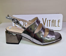 Load image into Gallery viewer, Loretta Vitale Ladies Smart Dark Pewter Sandal - C3828
