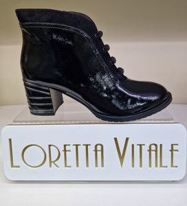 Loretta Vitale Ladies Ankle Boot - Heeled Metallic Details - C3891