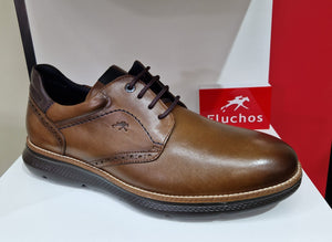 Fluchos Mens Dark Tan Laced Shoe - William 41595 F1351