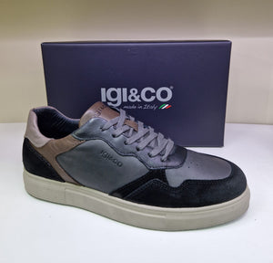 Igi &Co Mens Black / Grey / Brown Laced Casual Shoe - 8635300