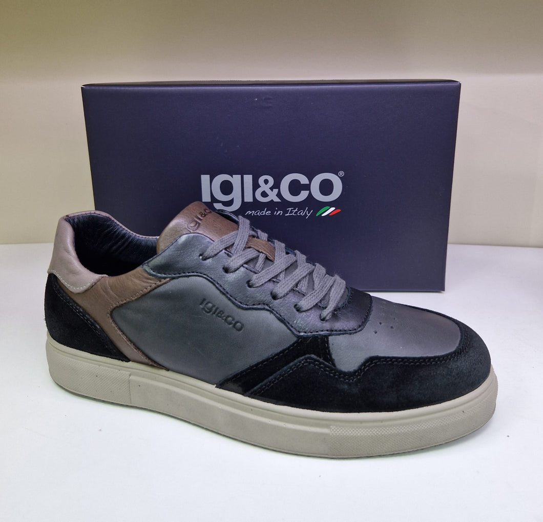 Igi &Co Mens Black / Grey / Brown Laced Casual Shoe - 8635300