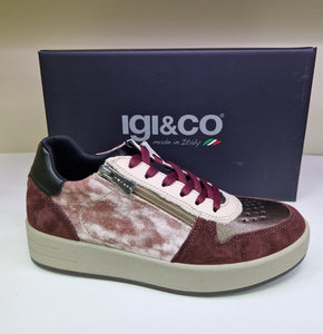 Igi & Co Ladies Smart Casual Laced Shoe - Rose Bordo Combination - 8668511