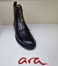 Load image into Gallery viewer, Ara Ladies Black Leather Ankle Boot - Inside Zip - 29520 01
