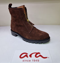 Load image into Gallery viewer, Ara Ladies Ankle Boot - Chocolate Suede - Inside Zip - 29520 03
