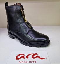 Load image into Gallery viewer, Ara Ladies Black Leather Ankle Boot - Inside Zip - 29520 01
