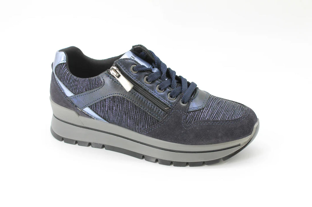 Igi & Co Ladies Navy Smart Laced Trainer Style - 8676144