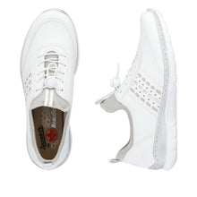 Load image into Gallery viewer, Rieker Ladies Slip On Casual White Trainer - L3259

