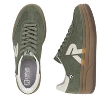 Load image into Gallery viewer, Rieker Ladies Khaki Smart Laced Trainer - Gum Sole - W3700 54
