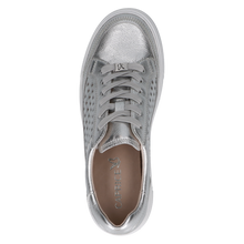 Load image into Gallery viewer, Caprice Ladies Silver Leather Laced Casual Shoe - 23719
