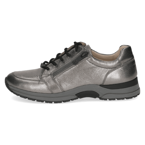 Caprice Ladies Casual Laced Shoe - Metallic Grey - 23755