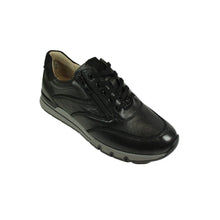 Load image into Gallery viewer, Caprice Ladies Black leather Shoe - Laced and Zip Fastening - 23752
