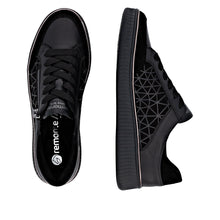 Load image into Gallery viewer, Remonte Ladies Smart All Black Trainer - Lace and Zip - D2E04 00
