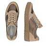 Remonte Ladies Sand Soft Metallic Smart Laced Trainer - D2T01 61