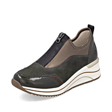 Load image into Gallery viewer, Remonte Ladies Front Zip Shoe - Khaki - D0T08 54
