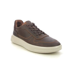 Ecco Mens Coffee Laced Casual Shoe - Move - 551624 51764