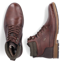 Load image into Gallery viewer, Rieker Mens Brown Boot - Laced and Zip Fastening - F4544
