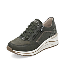 Load image into Gallery viewer, Remonte Ladies Smart Khaki Trainer - Laced and Zip - D0T16 54
