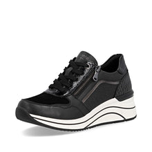 Load image into Gallery viewer, Remonte Ladies Black Smart Trainer Style - Laced and Zip - D0T16 03
