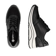 Load image into Gallery viewer, Remonte Ladies Black Smart Trainer Style - Laced and Zip - D0T16 03
