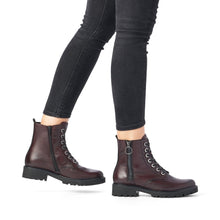 Load image into Gallery viewer, Remonte Ladies Bordo Ankle Boot - Laced and Zip Fasteners - D8671
