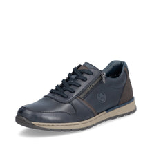 Load image into Gallery viewer, Rieker Mens Navy Smart Trainer - Lace and Zip Fastening - B2112
