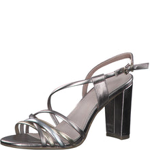Load image into Gallery viewer, Marco Tozzi Ladies Rose Metallic Combination Strappy Sandal - Heel
