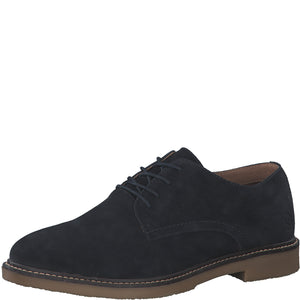 S Oliver Men's Smart Casual Shoe - Laced - Navy Suede