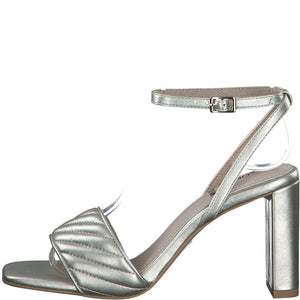 S Oliver Ladies Champagne Metallic Ankle Strap Sandal
