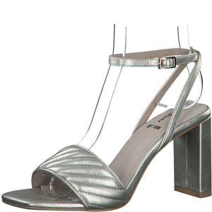 S Oliver Ladies Champagne Metallic Ankle Strap Sandal