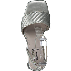 S Oliver Ladies Champagne Metallic Ankle Strap Sandal