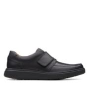 Load image into Gallery viewer, Clarks Men&#39;s Un Abode Strap Shoe - Black Leather - Velcro Fastening - H Width Fit - Unstructured Range

