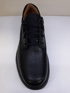 Clarks Men's Black Leather Unstructured Shoe - Removable insole - Wide H Fit - UnBrawley Lace