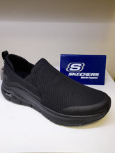 Load image into Gallery viewer, Skechers Men&#39;s Arch Fit Black Slip On Trainer - Machine Washable
