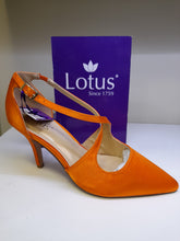 Load image into Gallery viewer, Lotus Ladies Smart Shoe - Orange Satin
