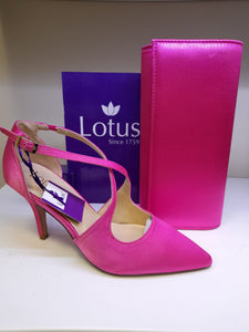 Lotus Ladies Bag - Hot Pink and Orange Satin