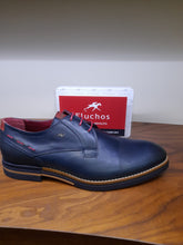 Load image into Gallery viewer, Fluchos Men&#39;s Navy Leather Formal Laced Shoe
