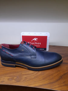 Fluchos Men's Navy Leather Formal Laced Shoe